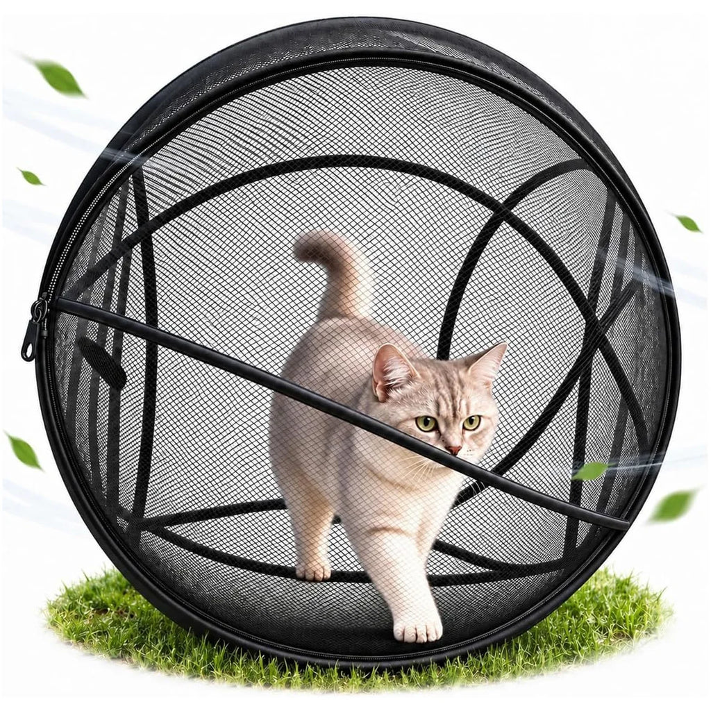 PurrPlay™ 🐱🎾 — 360° Rolling Cat Playpen