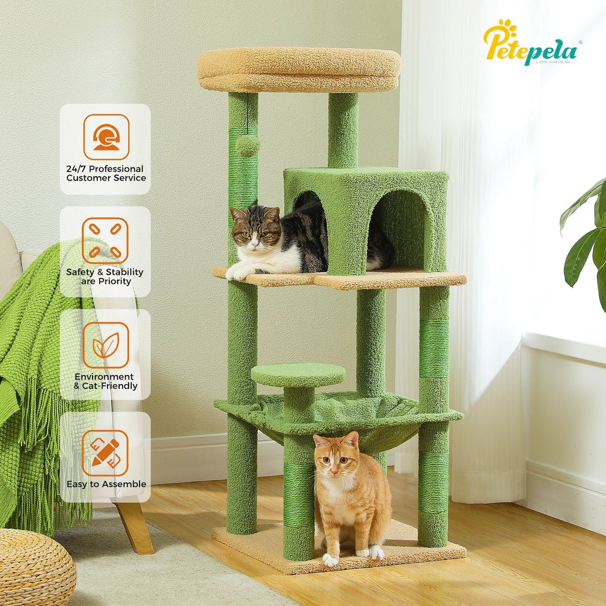 5-Level Cat Tower with Hammock