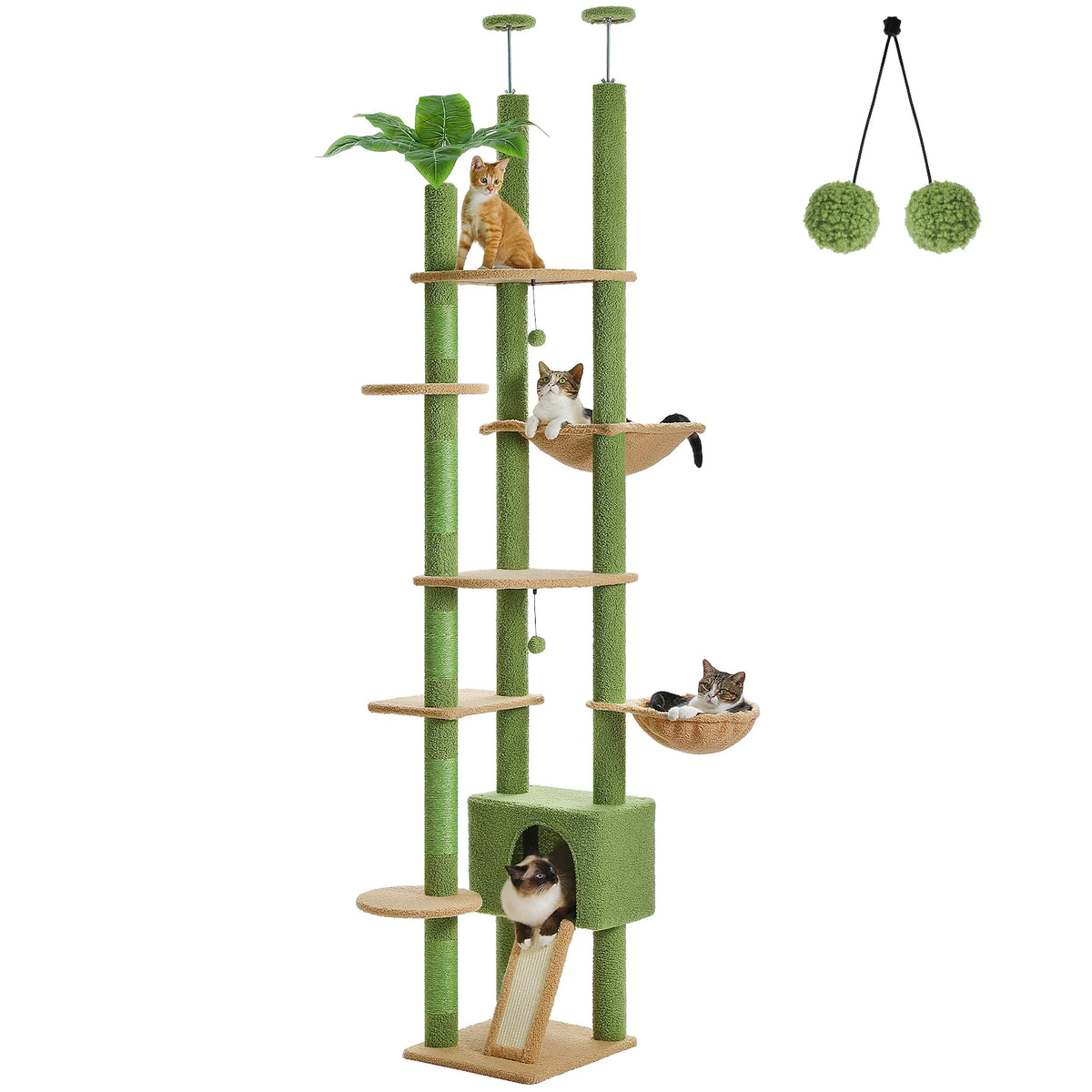 Cactus Floor-to-Ceiling Cat Tower — product view 8