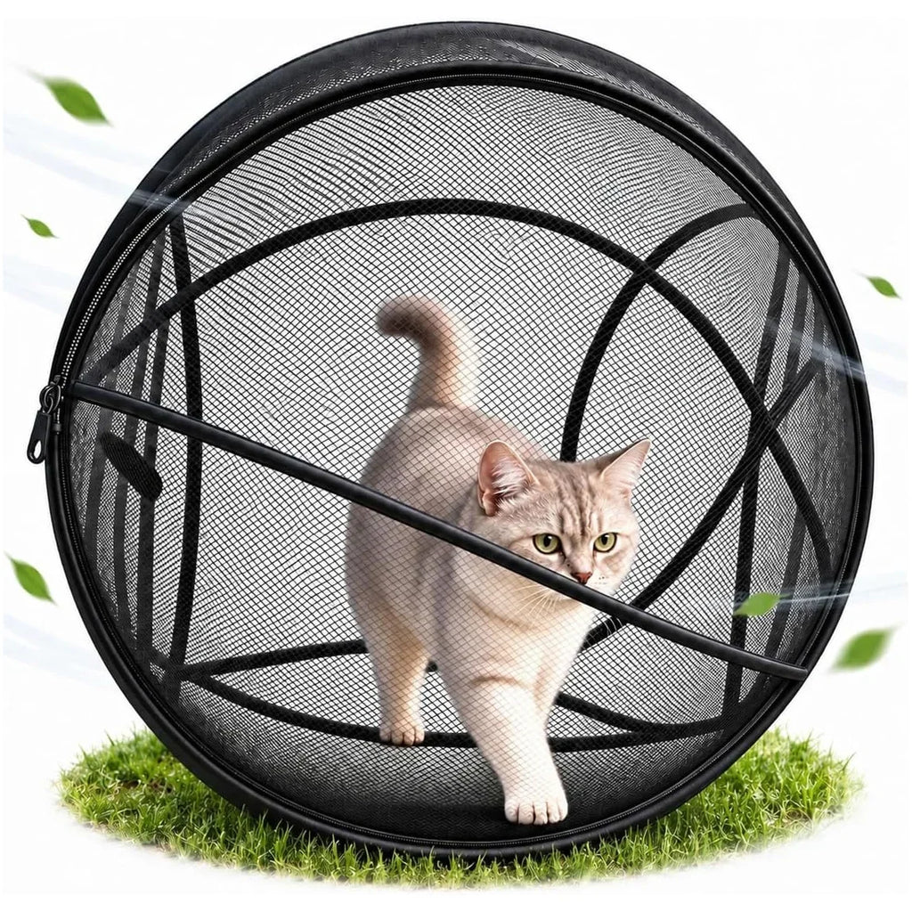 PurrPlay™ 🐱🎾 — 360° Rolling Cat Playpen