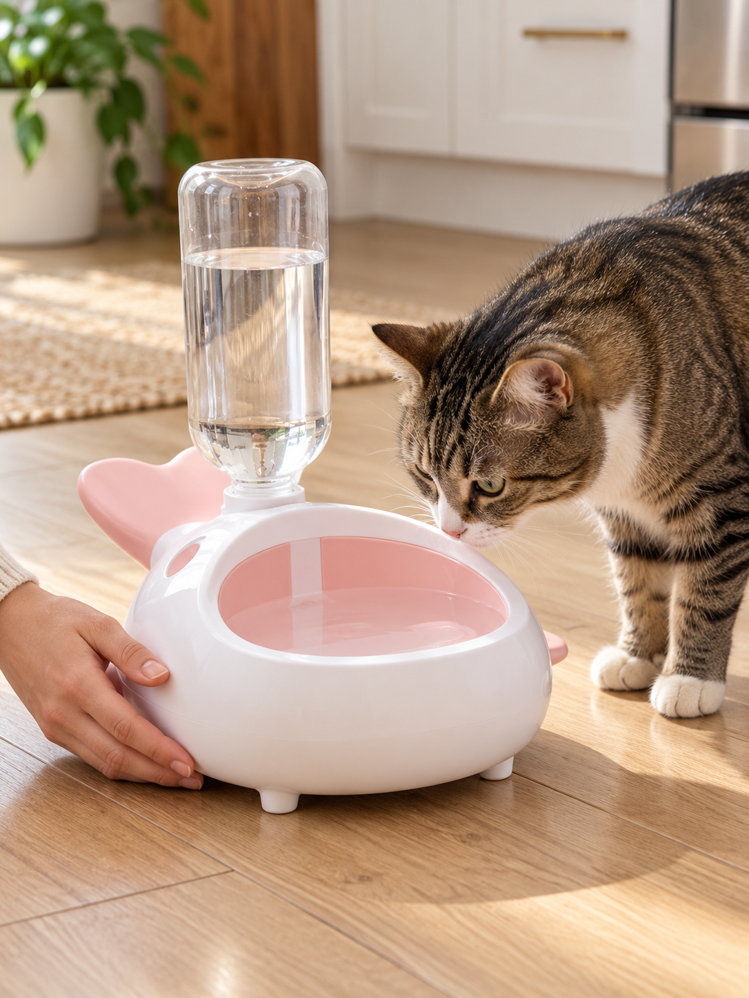 WhaleSip™ Pet Water Dispenser in an everyday home setting